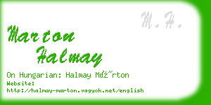 marton halmay business card